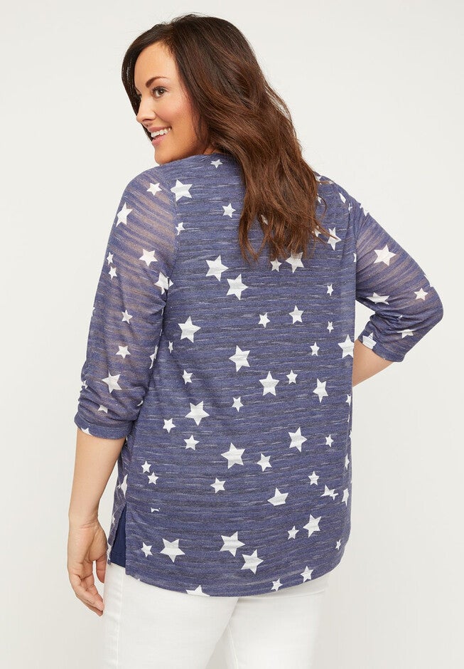 Star Shadow Stripe Cardigan, , on-hover image number null