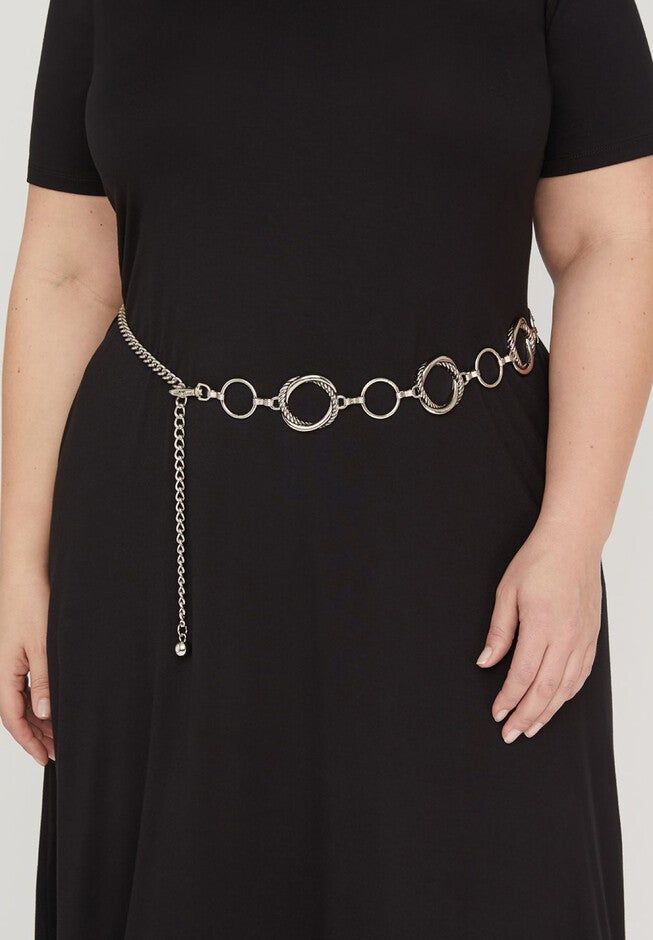 Double Twist Chain Belt, SILVER, hi-res image number null