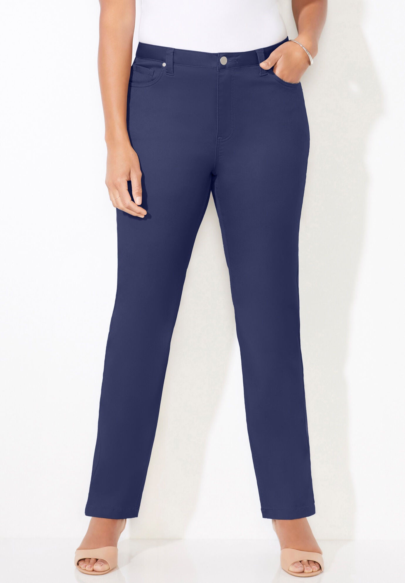 Sateen Stretch Pant, MARINER NAVY, alternate image number 4