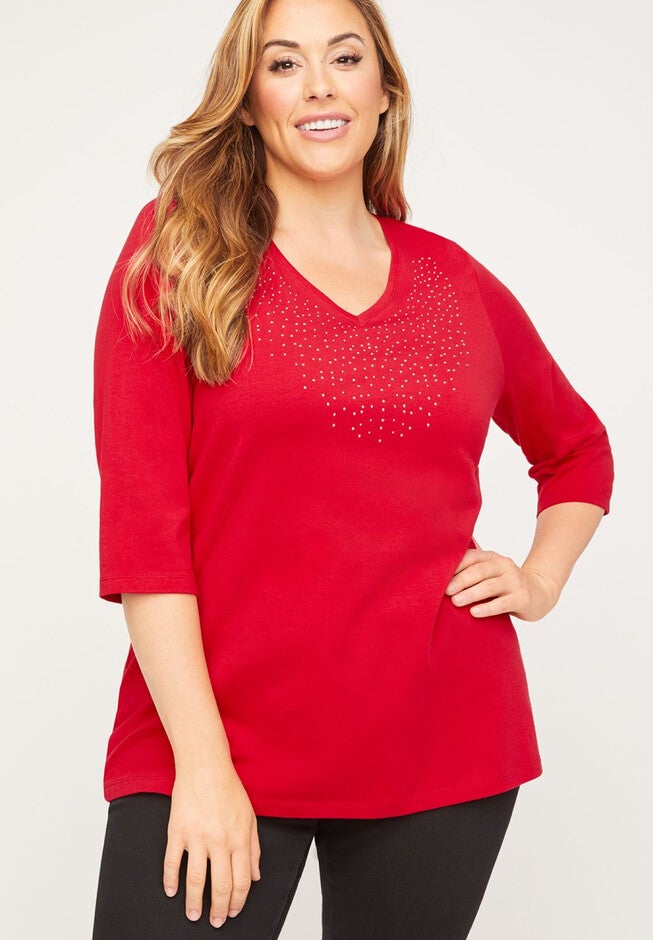 Sparkling Seaford Tee, RED, hi-res image number 0