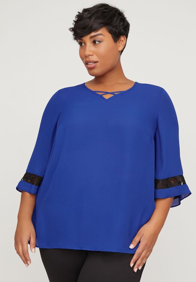 Waterfall Heights Top, BRILLIANT SAPPHIRE, hi-res image number null