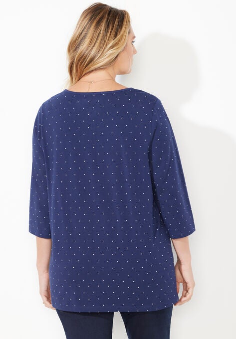 Suprema® Snap-Placket Tee, , on-hover image number null