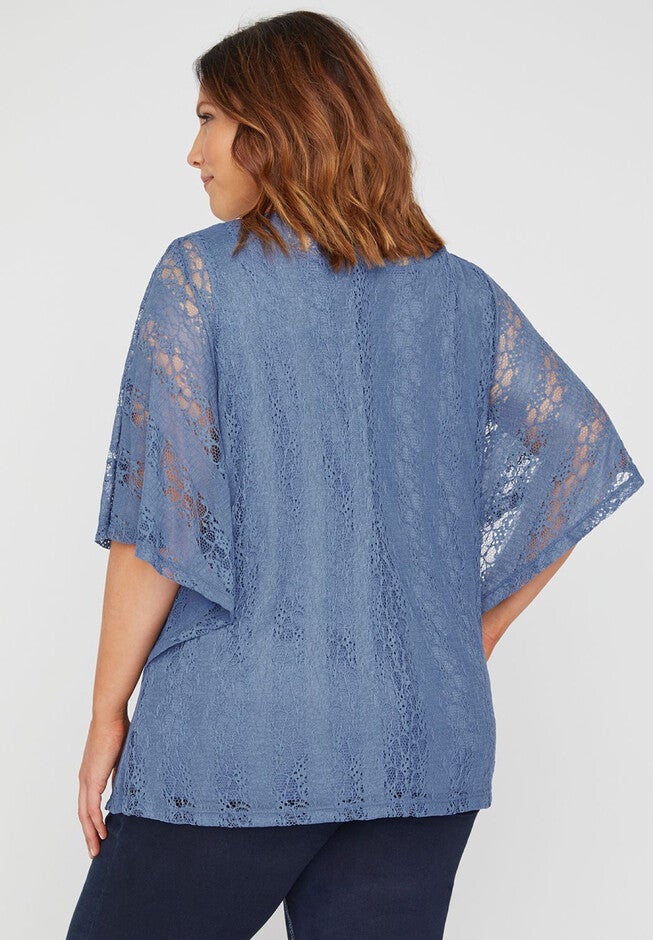 Elegant Embroidered Lace Top, , on-hover image number null