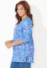 Easy Fit 3/4-Sleeve Scoopneck Tee, , alternate image number null
