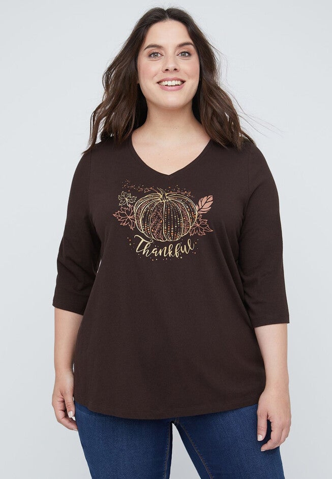 Thankful Sparkle Top, CHOCOLATE GANACHE, hi-res image number null