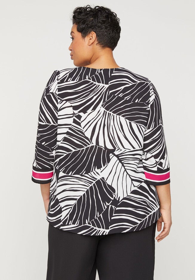 Black Label Palm Branch Top, , on-hover image number 1