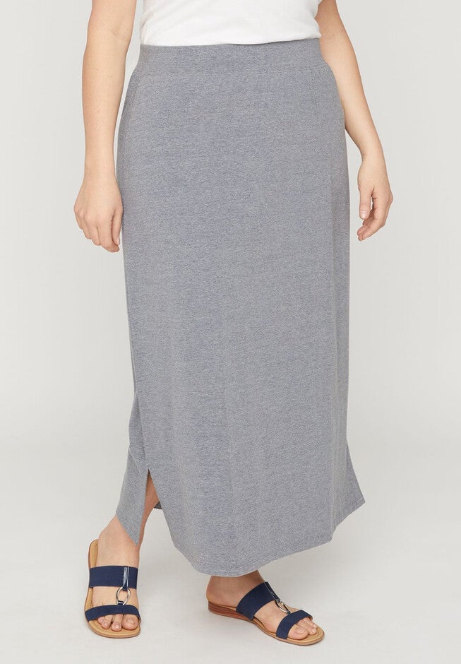 Suprema Maxi Skirt in Gray, MEDIUM HEATHER GREY, hi-res image number null