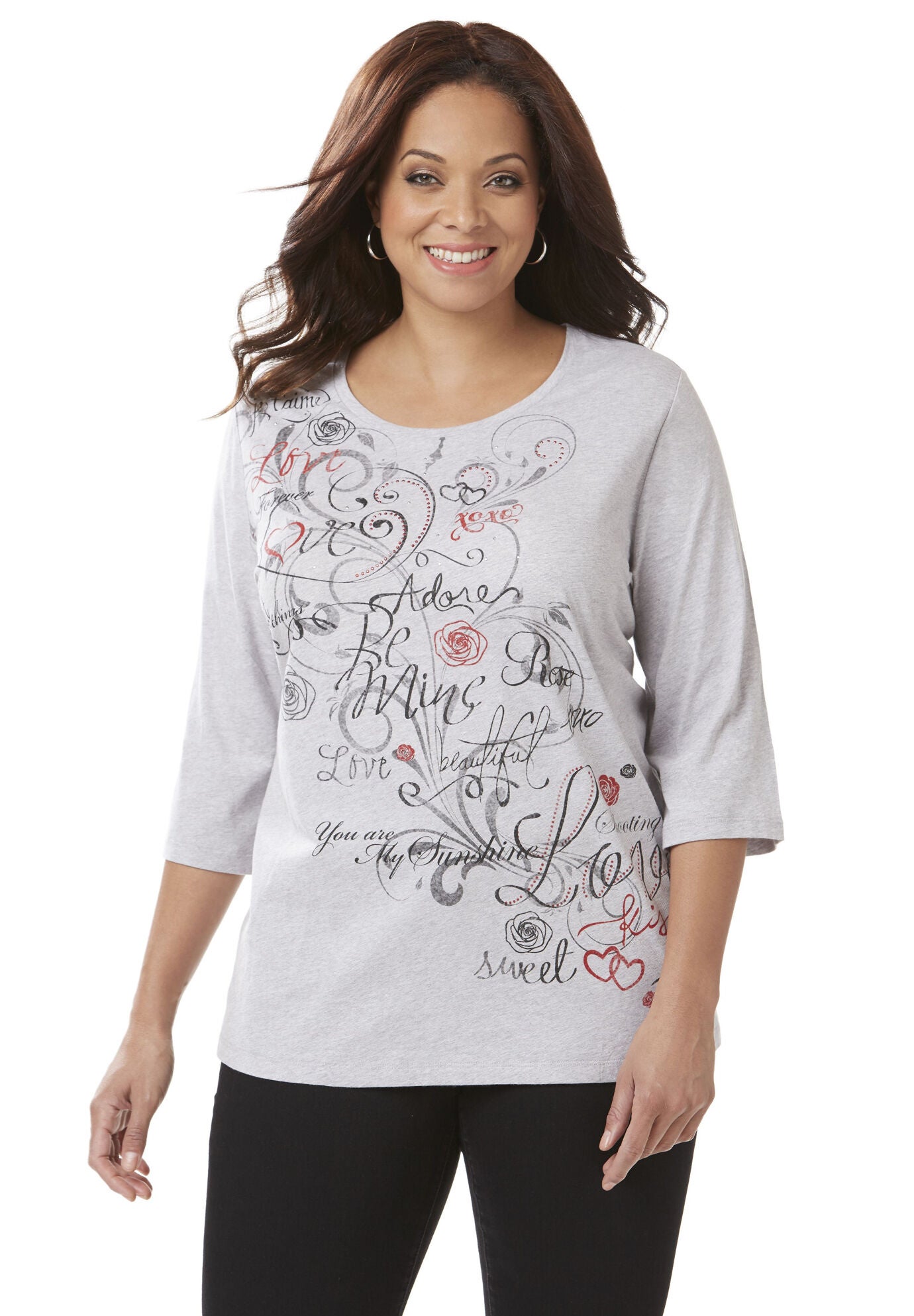 Romantic Notions Tee, WHITE, hi-res image number 0