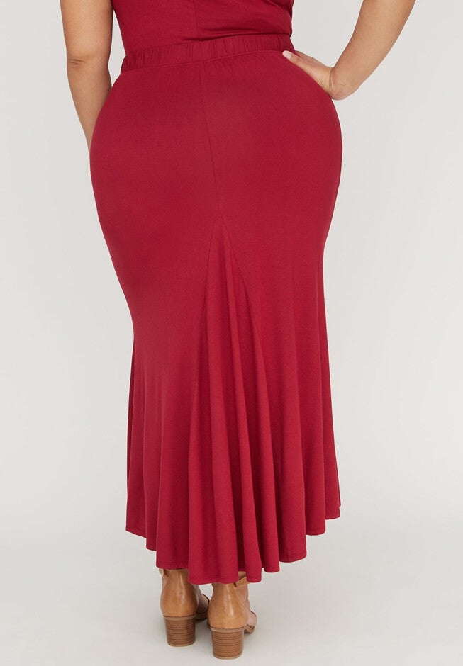 Curvy Collection Crimson Gore Maxi Skirt, , on-hover image number null
