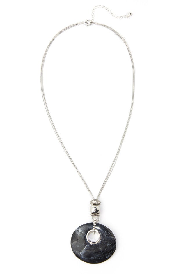 Pendulum Necklace, BLACK, hi-res image number null