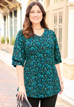 Flutter Sleeve Swing Top