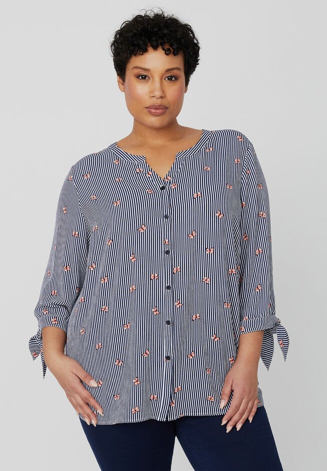 Scottie Pebble Crepe Top, MARINER NAVY, hi-res image number null