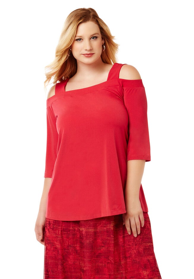 Mollia Cold Shoulder Top, ELDERFLOWER, hi-res image number null