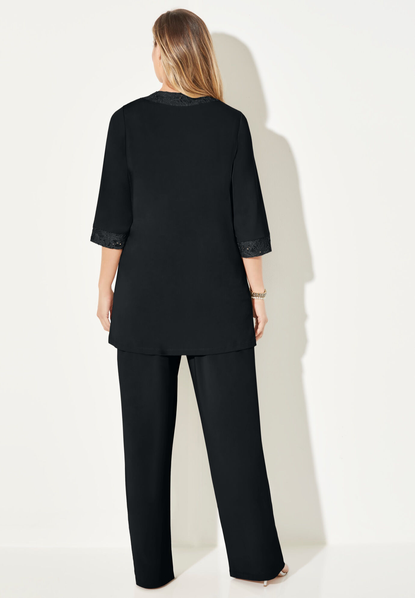 Plain Polyester Lycra Black Exude Success Checked Short Blazer Pant Suit,  Size: XL at Rs 4700/piece in New Delhi