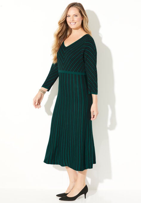 Fit N’ Flare Sweater Dress, , alternate image number null
