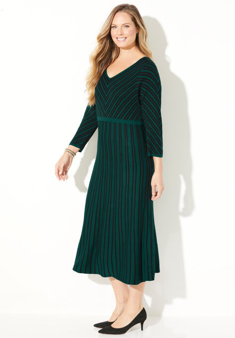 Fit N’ Flare Sweater Dress, , alternate image number null