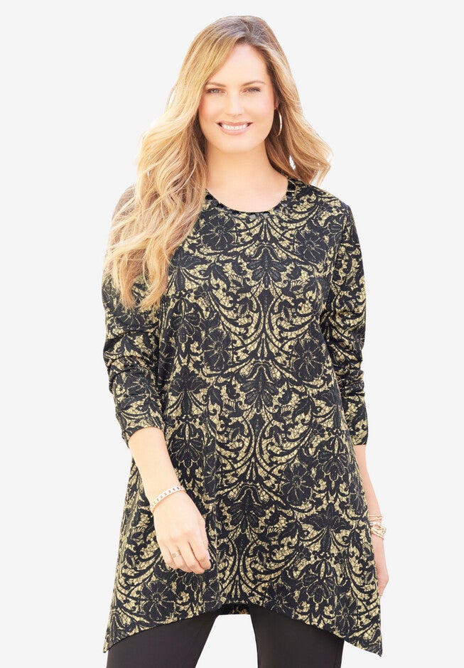 Heirloom Two-Point Tunic, GOLD LACE, hi-res image number null