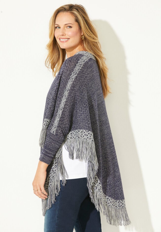 Favorite Fringe Poncho, , alternate image number null
