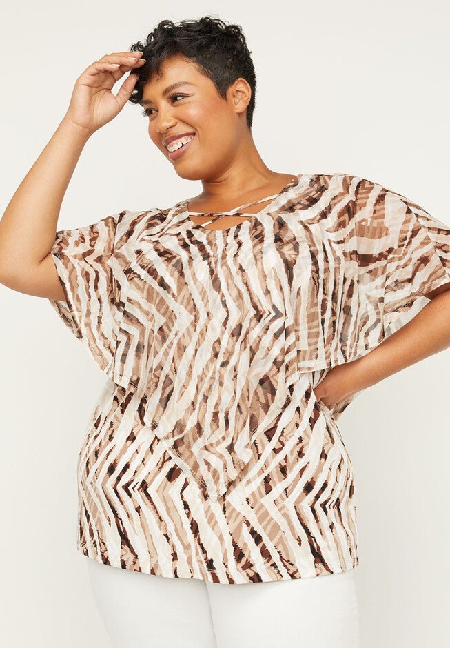 Animal Motif Top, ANIMAL PRINT, hi-res image number null