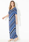 Long V-Neck Beaded Maxi Dress, , alternate image number null
