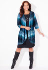 Chevron Shadow Jacket Dress, NAVY CHEVRON, hi-res image number null