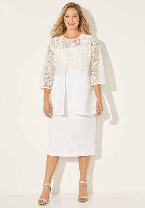 AnyWear Linen & Lace Cascade, WHITE, hi-res image number null