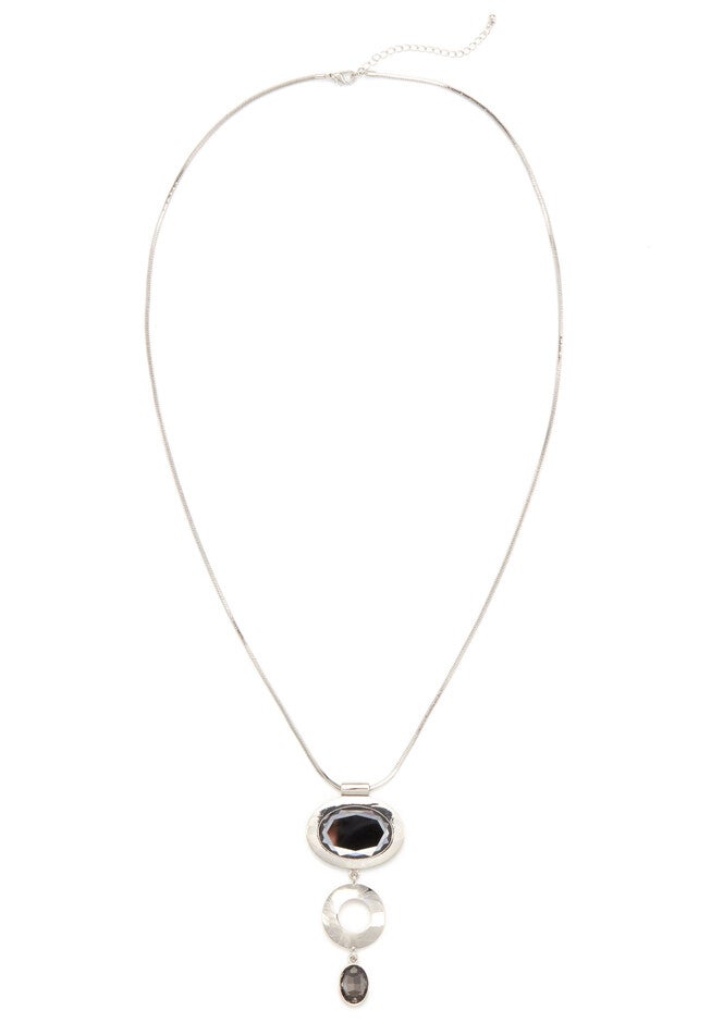 Stones Throw Necklace, SILVER, hi-res image number 0