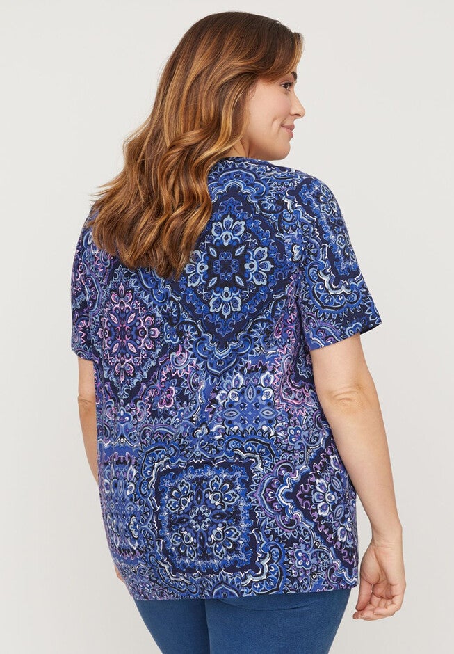 Periwinkle Bloom Short-Sleeve Tee, , on-hover image number null