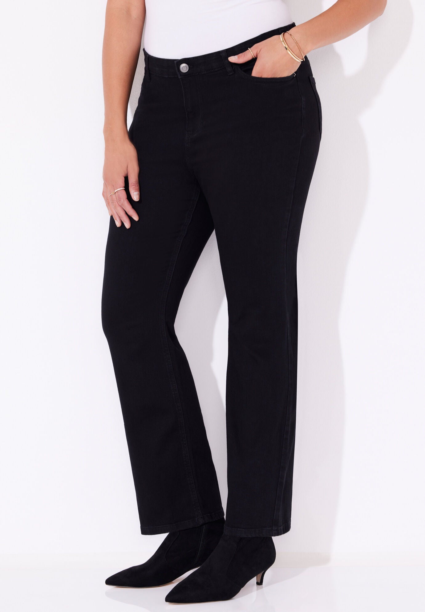 black bootcut jean