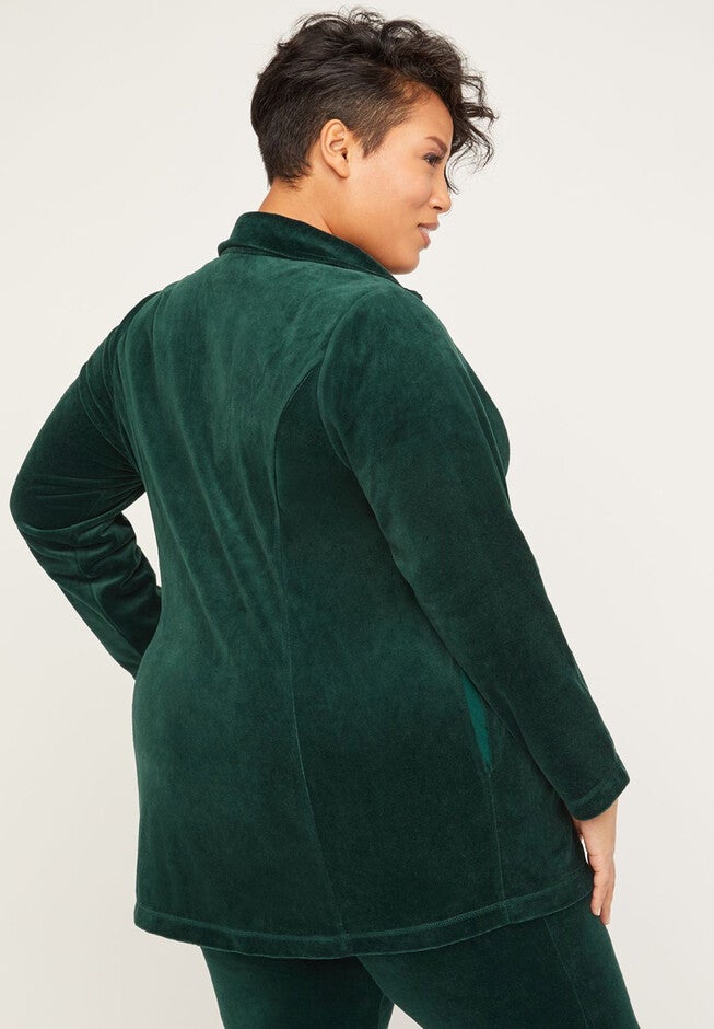 Cozy Velour Zip-Front Jacket, , on-hover image number null