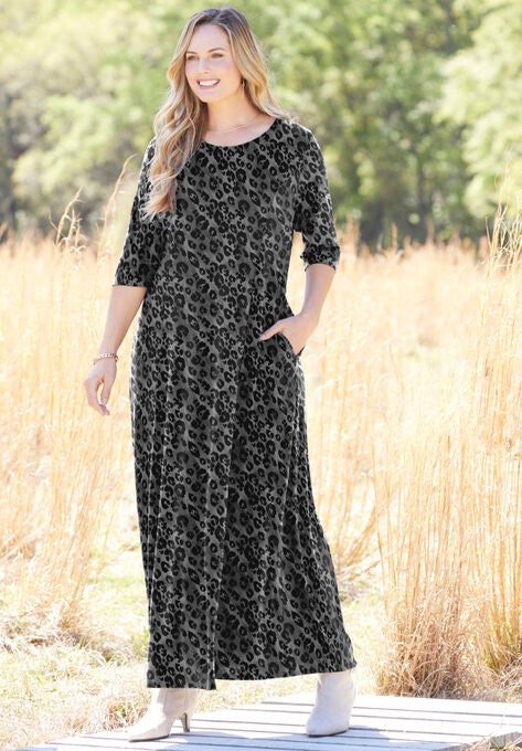 Maxi Dress & Scarf Duet, , alternate image number null