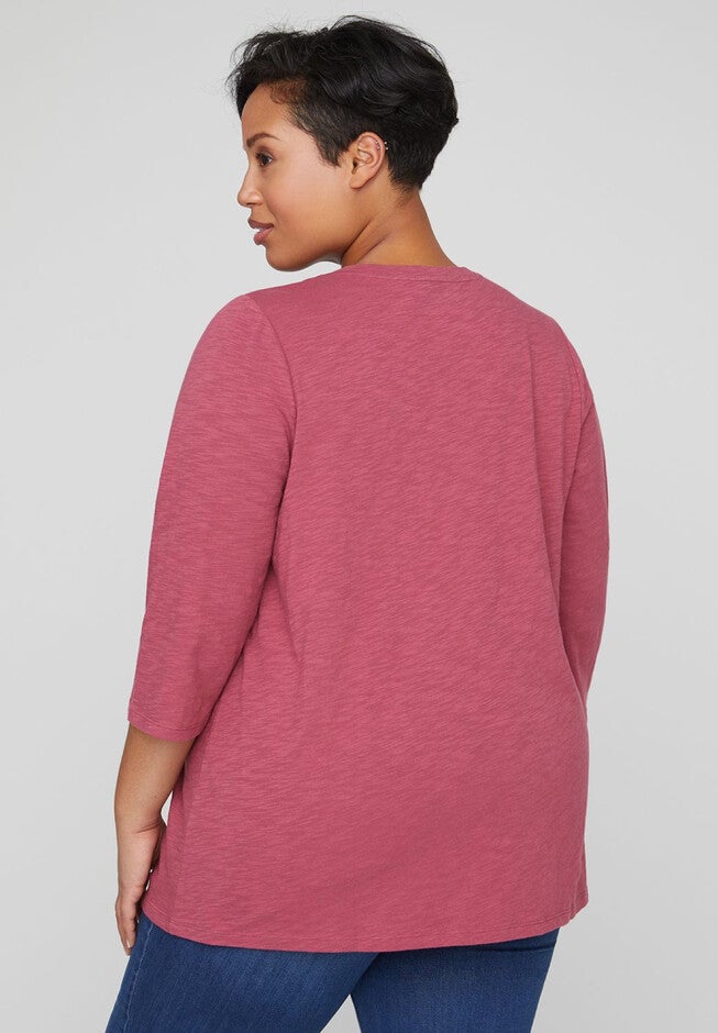 Embroidered Vine Henley Tee, , on-hover image number 1