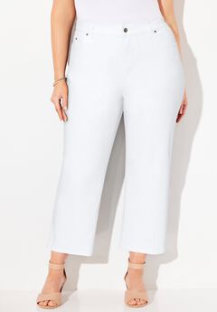 White Plus Size Stretch Jeans