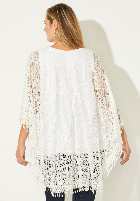 AnyWear Stretch Lace Poncho, , on-hover image number null
