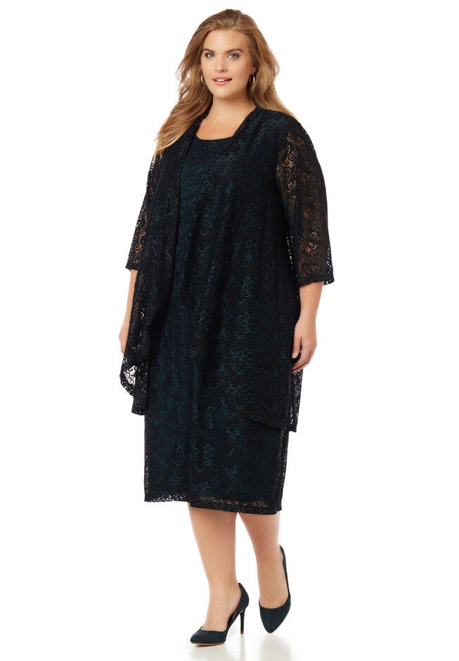 Ultimate Lace Jacket Dress, EVERGREEN LANE, hi-res image number null