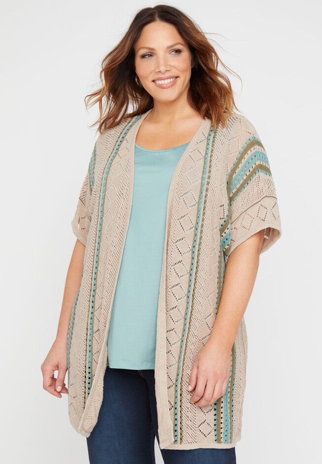 Bronzed Veranda Cardigan, CHAI LATTE, hi-res image number null