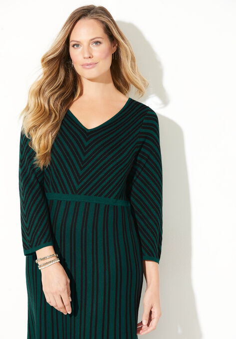 Fit N’ Flare Sweater Dress, , alternate image number null