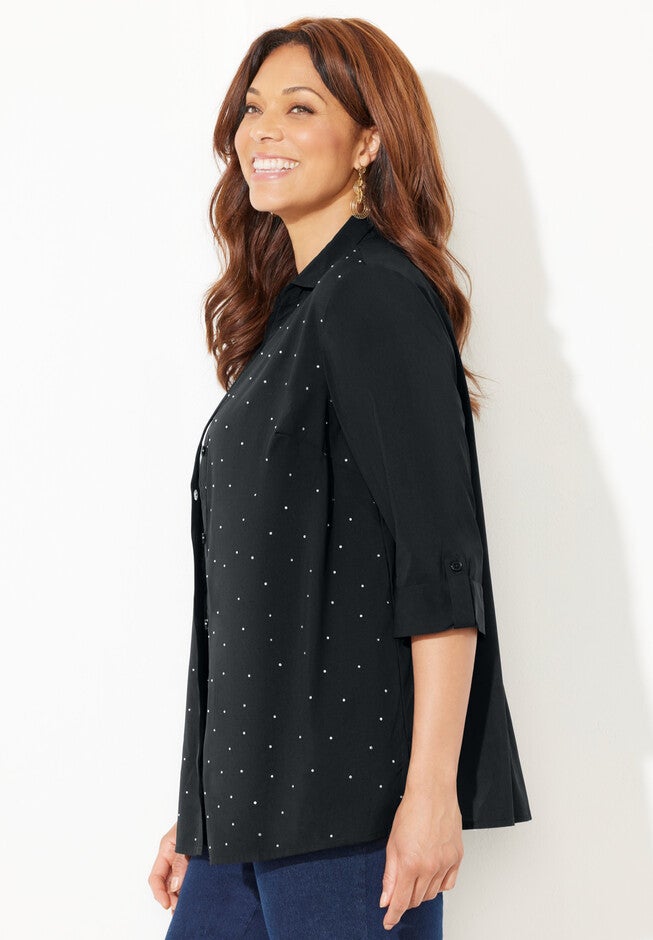 Timeless Rhinestone Blouse, , alternate image number null