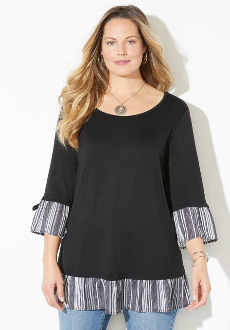 Let's Hang Out Duet Tunic, BLACK, hi-res image number null