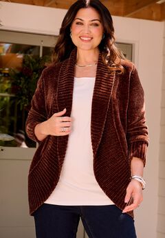 Chenille Cocoon Cardigan