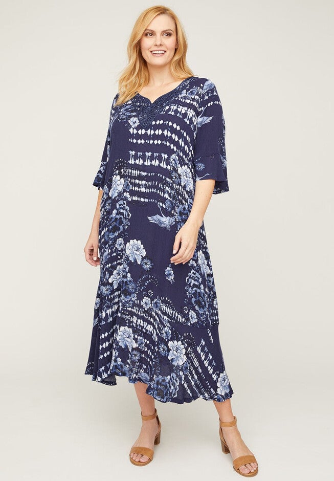 Boardwalk A-Line Dress, MARINER NAVY FLORAL, hi-res image number null