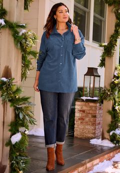 Claudia Corduroy Buttonfront Shacket