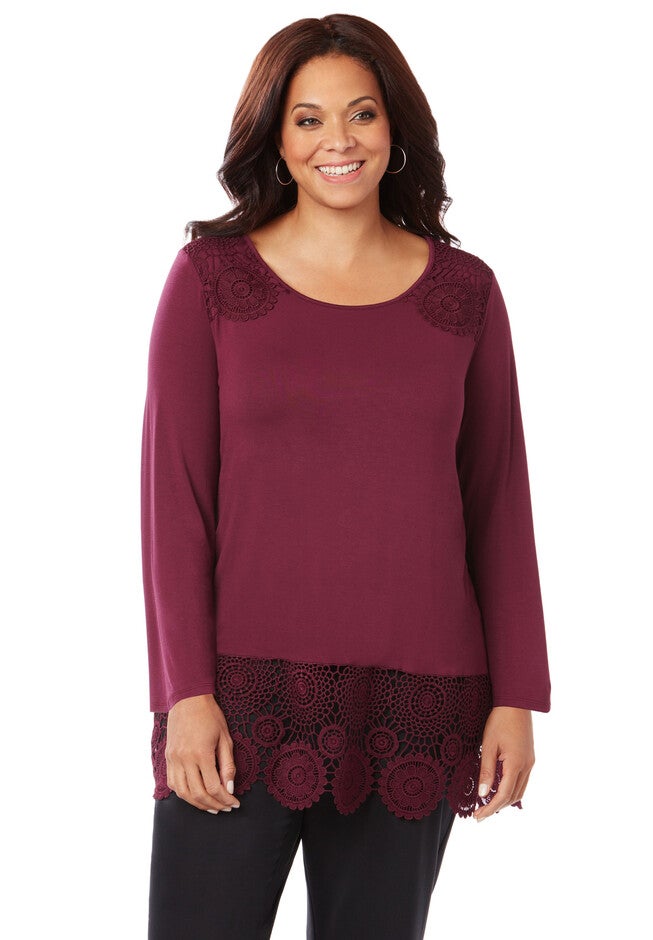 Vintage Ambiance Top, VINTAGE PLUM, hi-res image number null