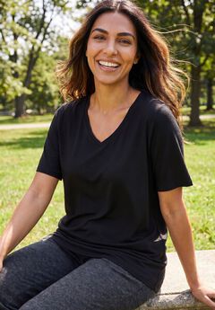 Suprema® Short Sleeve V-Neck Tee