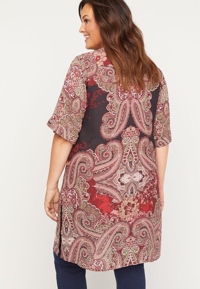 Ashbaugh Paisley Georgette Overpiece, , on-hover image number null