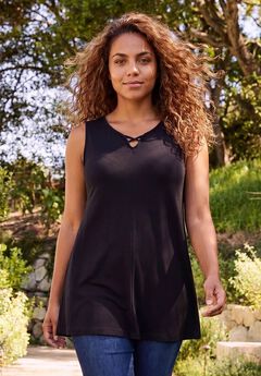 Plus Size Black Tank Tops