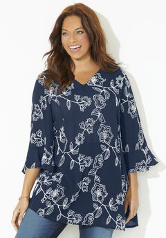 Plus Size Bell Sleeve Blouses