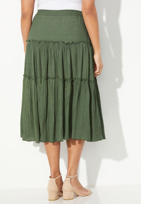 Tiered Midi Skirt, , on-hover image number null