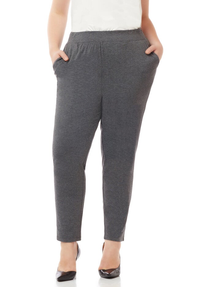 AnyWear Color Slim Leg Knit Pant, GREY, hi-res image number null