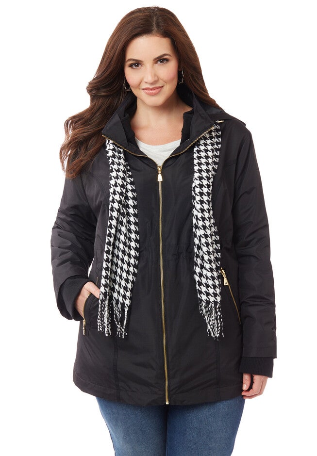 Bennington 3-in-1 Coat With Scarf, BLACK, hi-res image number null